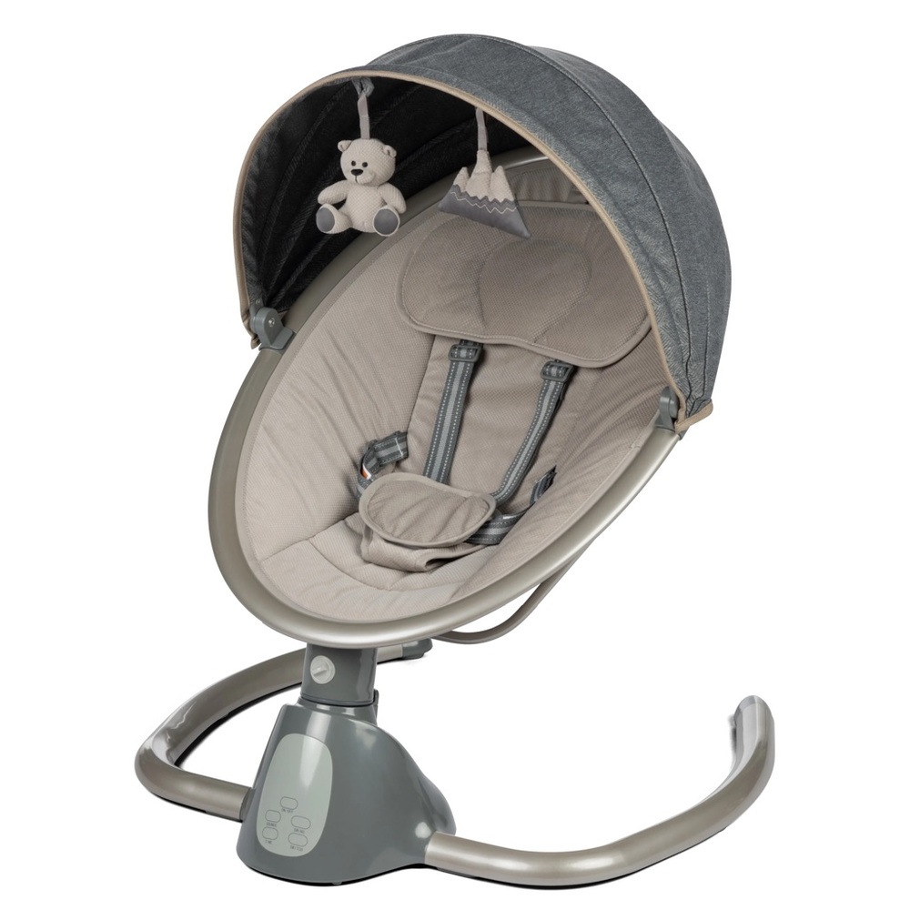Monbebe 5-Mode Baby Swing with Bluetooth, Punto Castillo
